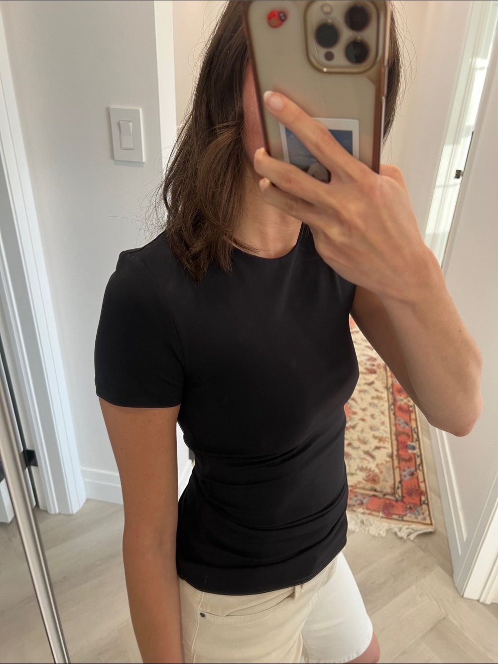 Aritzia Contour Black Short Sleeve Tee